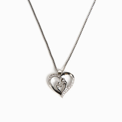 "The love between a grandmother and granddaughter is forever" Face to Face Necklace
