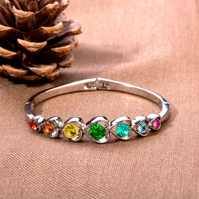To My Daughter "Never give up" Rainbow Bracelet
