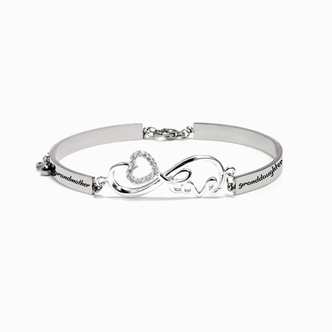To My Granddaughter "The love between a Grandmother and Granddaughter is forever" Infinite Love Bracelet