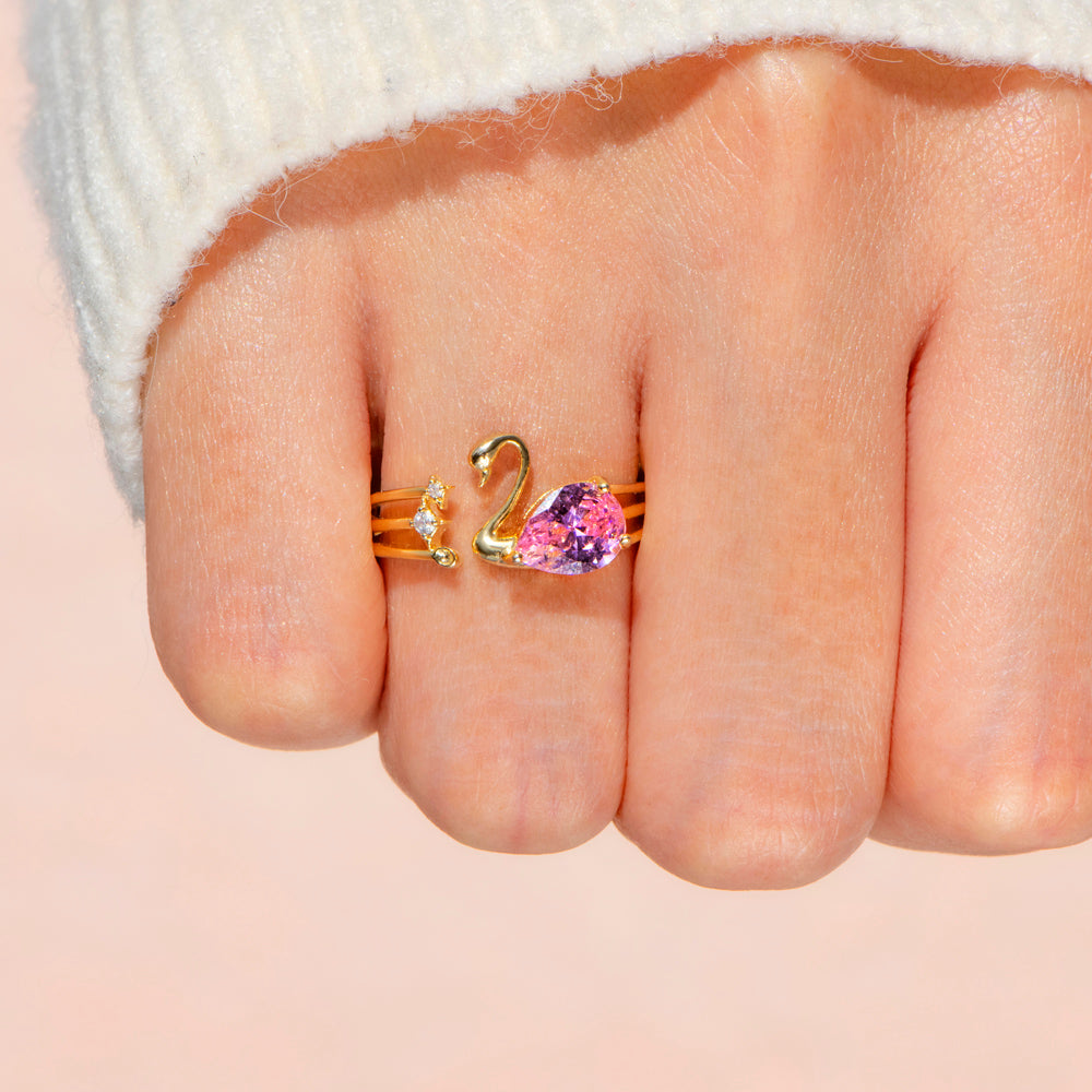 To My Granddaughter "Exercise patience" Pink Ring