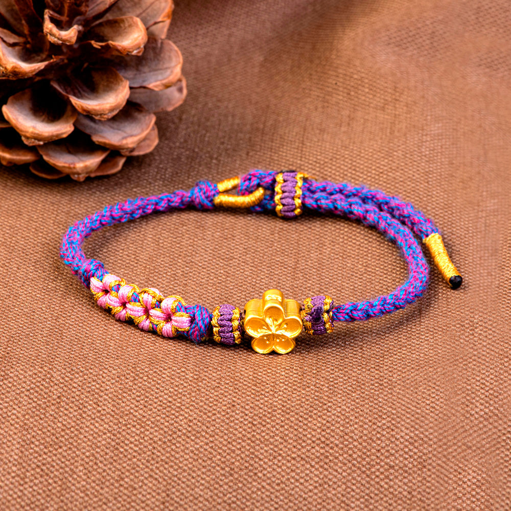 [Super Sale] To My Granddaughter "A link that can never be undone" Peach Blossom Bracelet