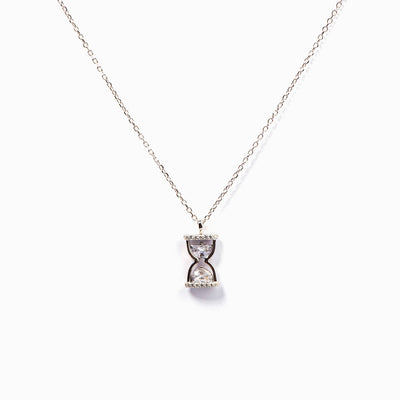 To My Granddaughter "Great things take time" Hourglass Necklace