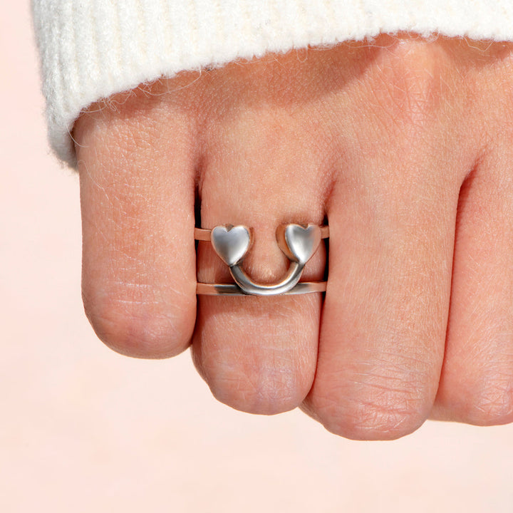 To My Hardcore Girl Gang "Laugh & Smile" Happiness Ring