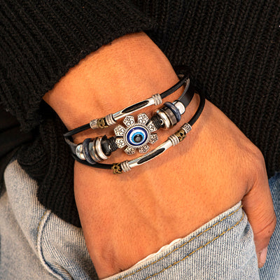To My Grandson  "Love & Protect" Evil Eye Bracelet