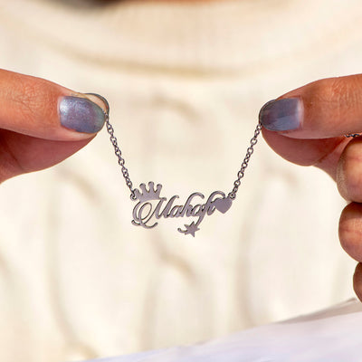 [Custom Name] To My Granddaughter "Straighten Your Crown" Princess Necklace