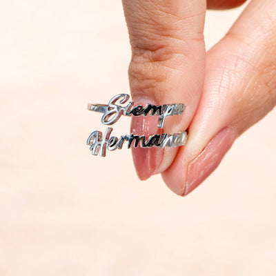 To My Best Friend "NOT SISTERS BY BlOOD BUT SISTERS BY HEART" Custom Name Ring