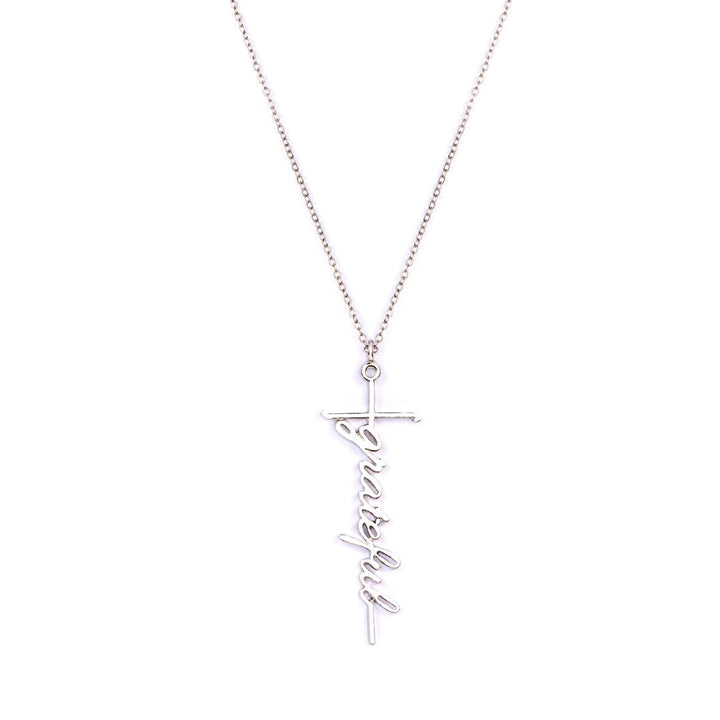 "To My Daughter Whenever you feel overwhelmed Always remember to PRAY ON IT PRAY OVER IT & PRAY THROUGH IT" necklace