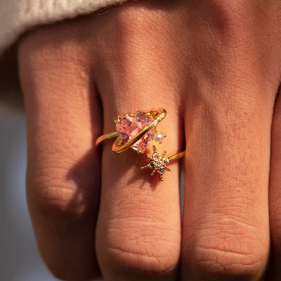 "Having you in my heart equals having the whole world" Adjustable Ring