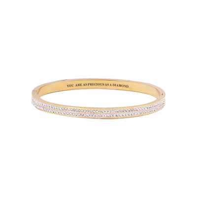 To My Granddaughter "You are as precious as a diamond." Full Diamond Bracelet