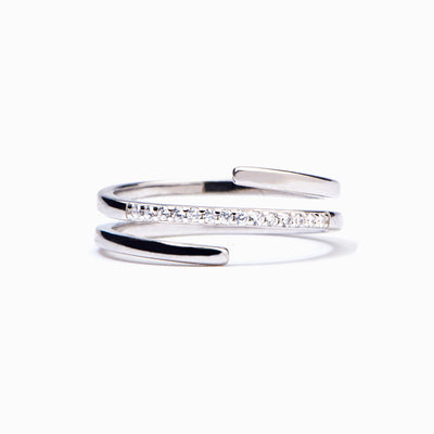 To My Granddaughter "Move ahead" Coil Ring