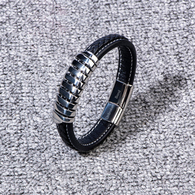 To My Son "Unbroken Bond" Leather Braided Bracelet