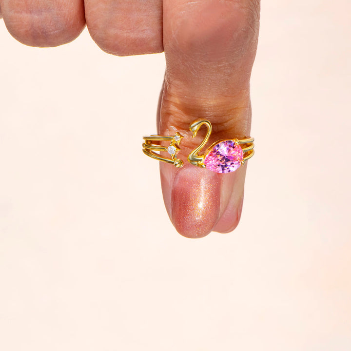 To My Granddaughter "Exercise patience" Pink Ring