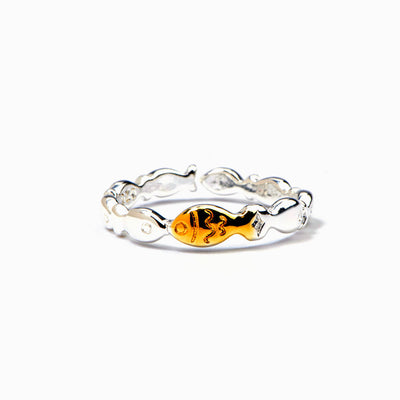 To My Bonus Daughter "Swim against the current" Fish Ring