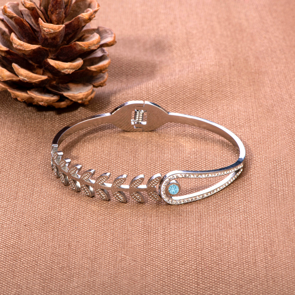 [Custom Birthstone] "BE-LEAF in yourself like I do" Leaf Bracelet