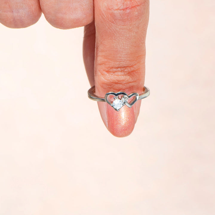 To My Daughter "Our hearts will always connect" Double Heart Ring