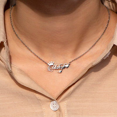 [Custom Name] To My Granddaughter "Straighten Your Crown" Princess Necklace