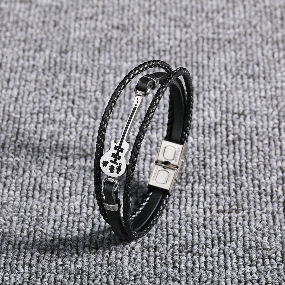 To My Son "Believe in yourself" Guitar Bracelet