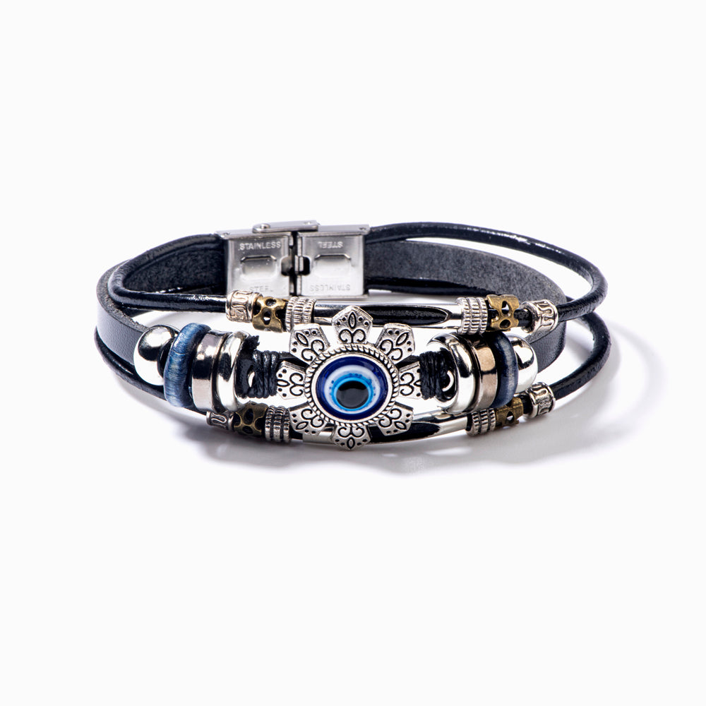 To My Grandson  "Love & Protect" Evil Eye Bracelet