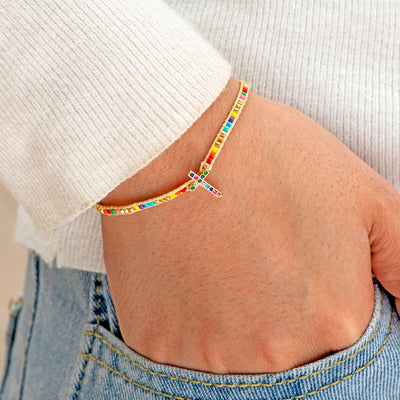 TO MY Sister in Christ "Sister in Christ" Cross Bracelet