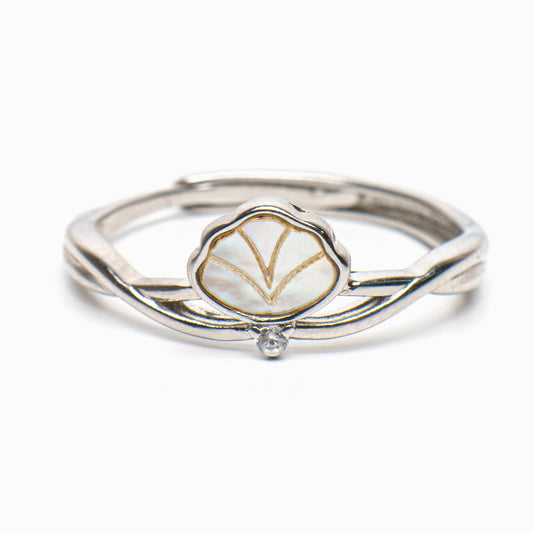 "Like a seashell, you are beautiful and unique, with a story to tell." Adjustable Shell Ring