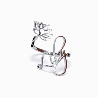 To My Granddaughter "NO MUD, NO LOTUS" Lotus Ring