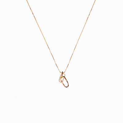 "The hearts of close friends are truly connected" Interlocking Necklace