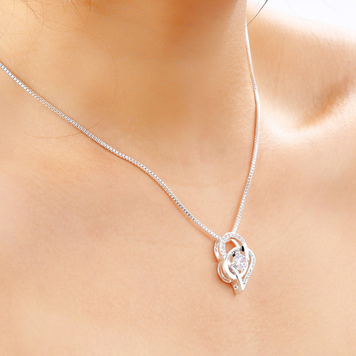 To My Granddaughter "Love you to the moon and back" Sweetheart Necklace