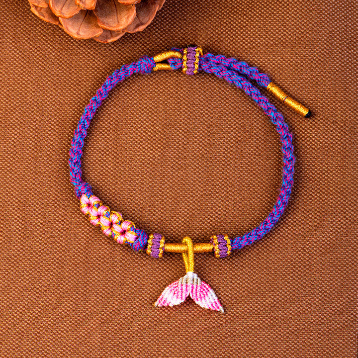 To My Granddaughter "You are a mermaid" Handmade Braided Bracelet