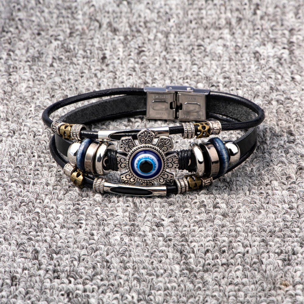 To My Grandson  "Love & Protect" Evil Eye Bracelet