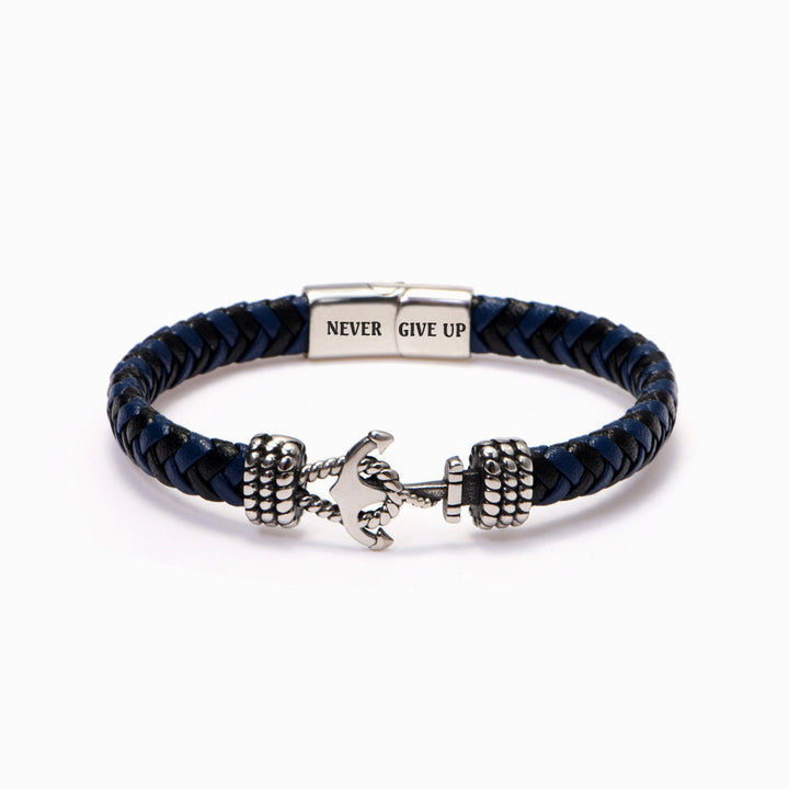 "Persistence Goes with Success" Anchor Bracelet