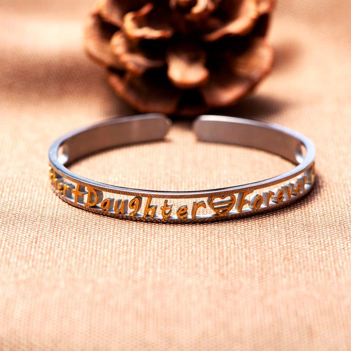 To My Daughter "Forever Love" Engraved Bracelet
