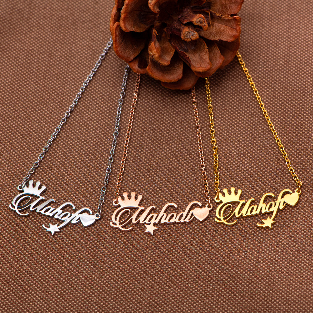 [Custom Name] To My Granddaughter "Straighten Your Crown" Princess Necklace