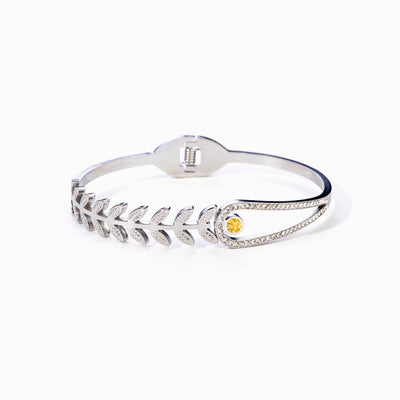 [Custom Birthstone] "BE-LEAF in yourself like I do" Leaf Bracelet