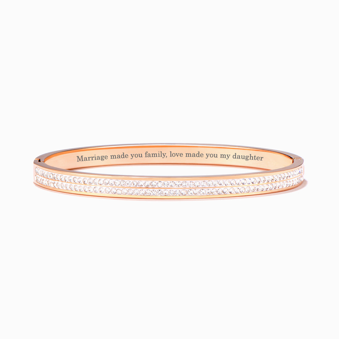 To My Daughter-in-law "Marriage made you family, love made you my daughter" Diamond Bracelet