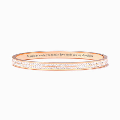 To My Daughter-in-law "Marriage made you family, love made you my daughter" Diamond Bracelet