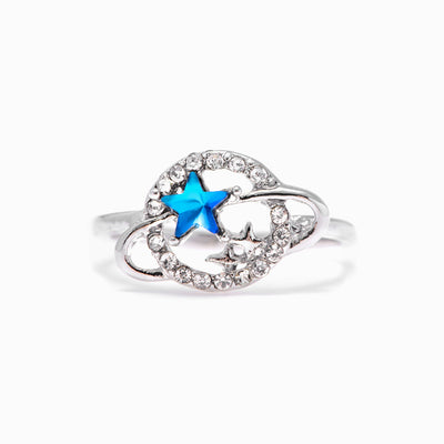 To My Daughter "I love you to the moon and back" Star Ring