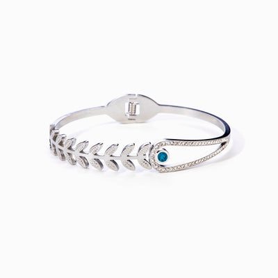 [Custom Birthstone] "BE-LEAF in yourself like I do" Leaf Bracelet