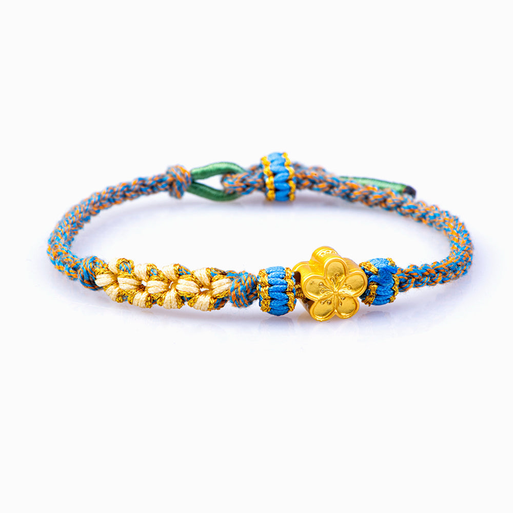 [Super Sale] To My Granddaughter "A link that can never be undone" Peach Blossom Bracelet