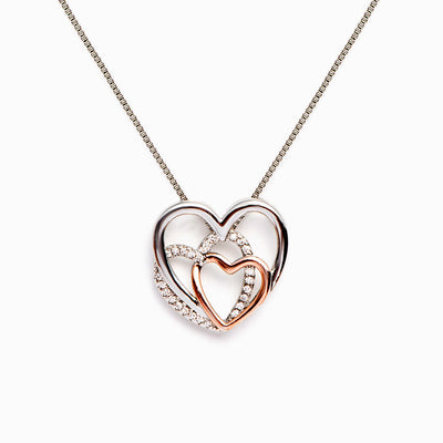 To Our Granddaughter "You will never outgrow our hearts" Family Necklace