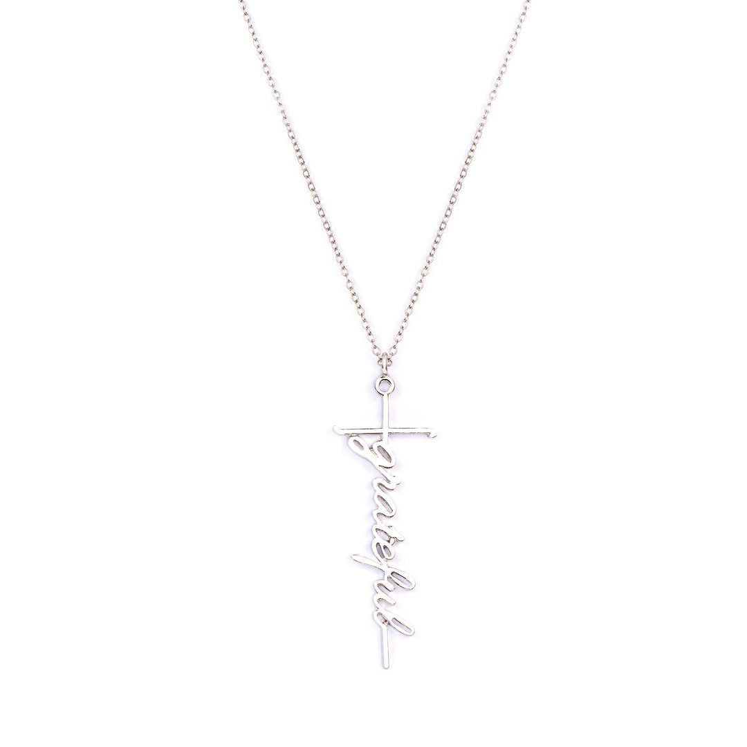 To My Daughter "Whenever You Feel Overwhelmed Always Remember To Pray On It Pray Over It & Pray Through It" Necklace