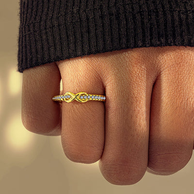 "Grandmother and Granddaughter Forever Linked Together" Infinite Love Ring