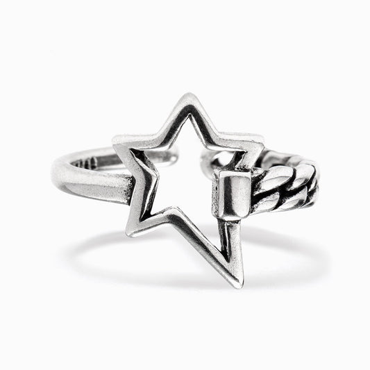 To My Granddaughter "Remember to shine brighter than the stars" Star Chain Ring