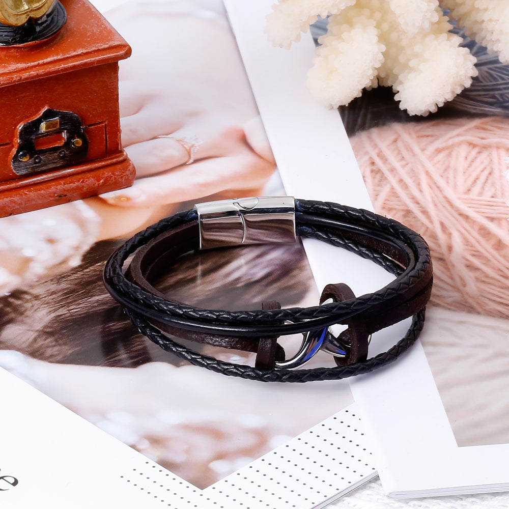 To My Grandson "The love between grandmother and grandson is infinite." Infinite Knot Bracelet