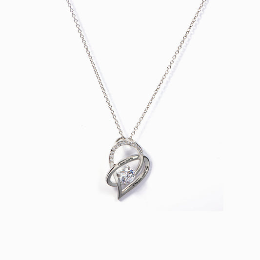 To My Daughter "I Love You to The Moon and Back" Sweetheart Necklace