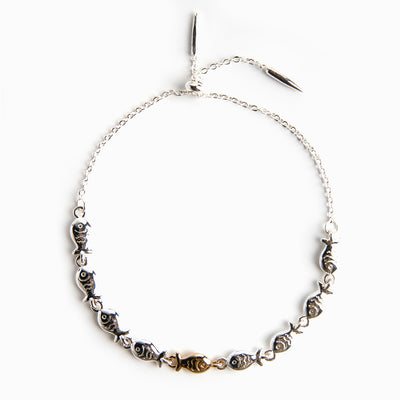 To My Daughter "Swimming against the fast current " Small Fish Bracelet