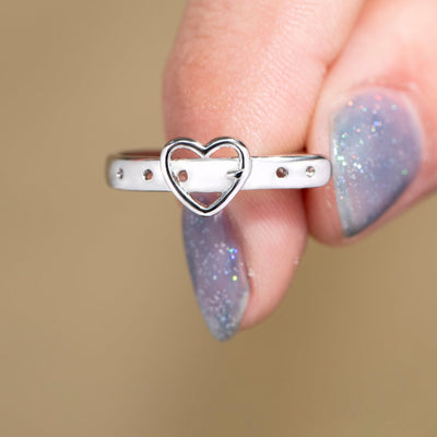 To My Daughter "Hold on to your dreams" Heart Ring