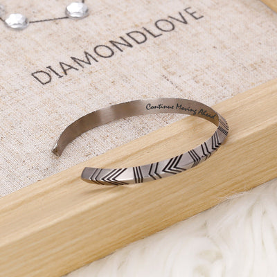 To My Granddaughter "Moving forward" Line Bracelet