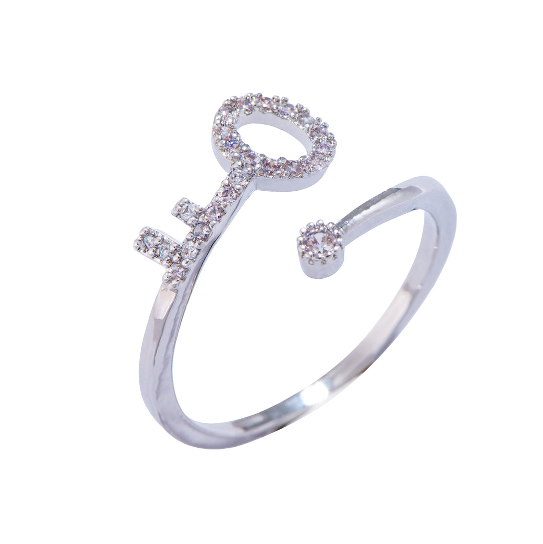 "You hold the key to a special place in my heart" Adjustable Ring