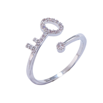 "You hold the key to a special place in my heart" Adjustable Ring