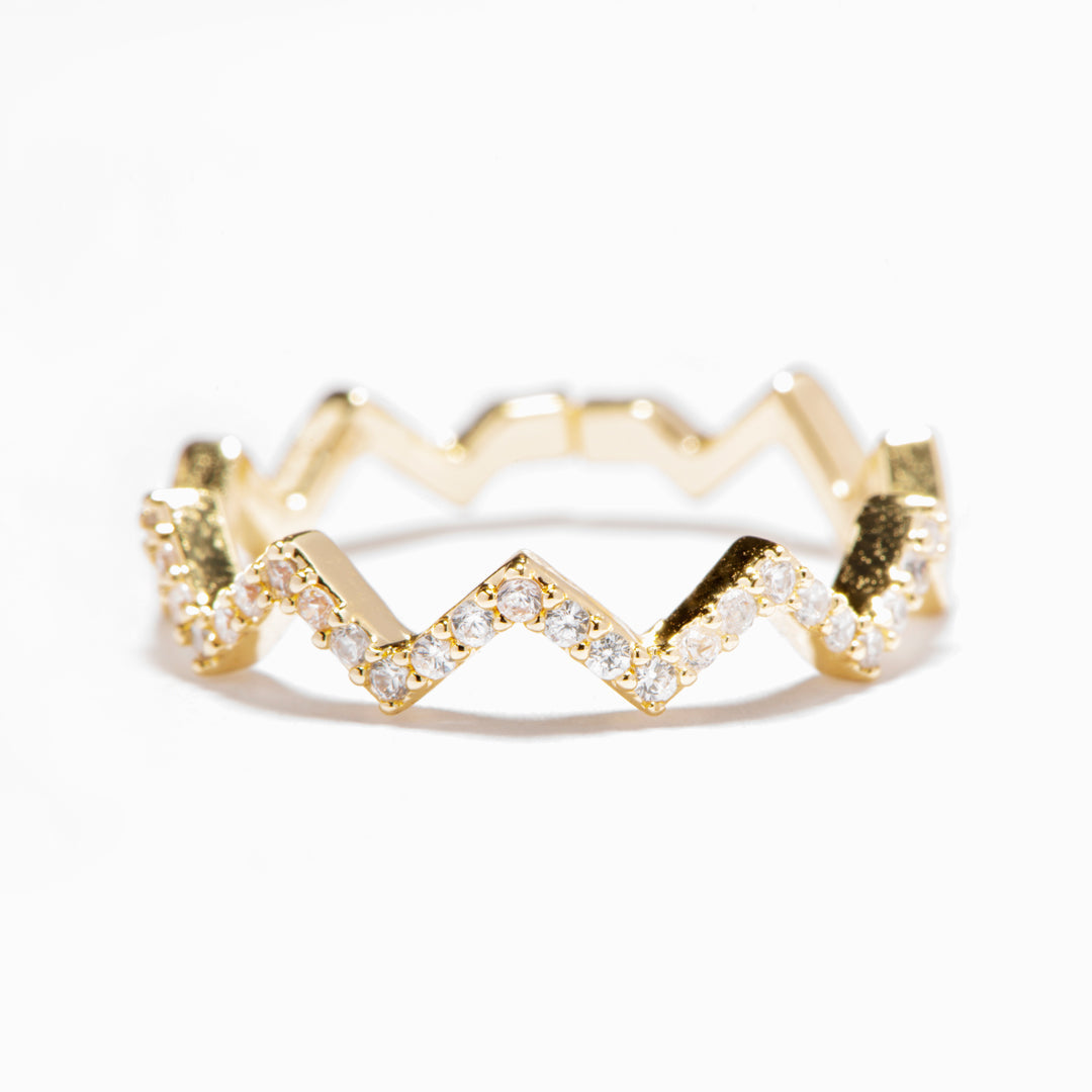 To My Best Friend "Be there for you" Zigzag Ring